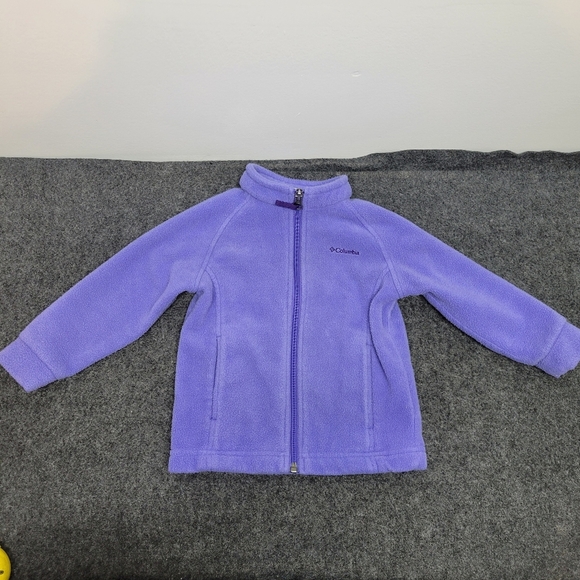 🌴5 for $25🌴Girls Columbia Lavender/Periwinkle Jacket Size 18-24 Months Toddler - Picture 1 of 16
